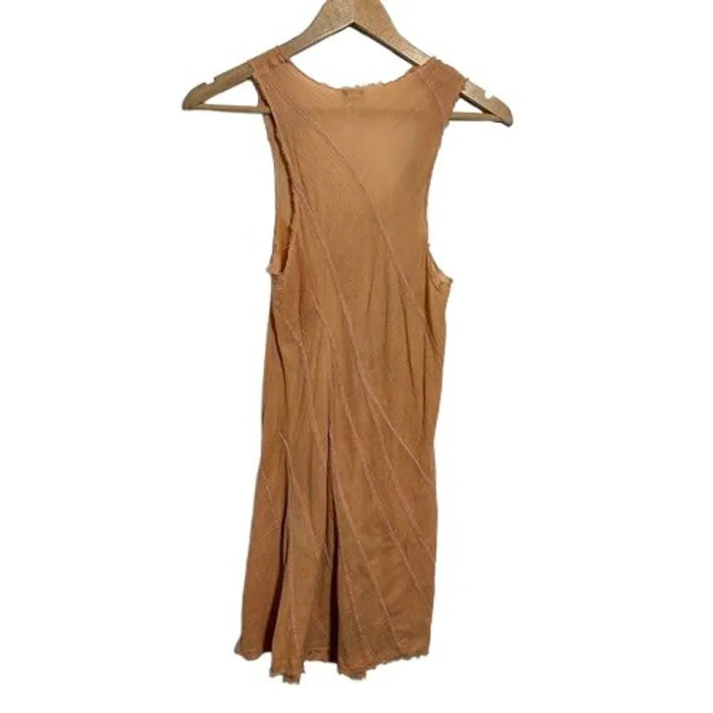 Dosa Lightweight Tunic Mini Dress Womens 2 US S Peach Sleeveless Textured USA